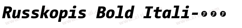 Russkopis Bold Itali字体转换